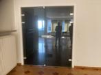 als nieuw: dubbel glazen deur met gekeurd glas, Doe-het-zelf en Bouw, Ophalen, 120 cm of meer, 200 tot 215 cm, Glas