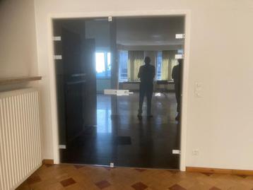 als nieuw: dubbel glazen deur met gekeurd glas beschikbaar voor biedingen
