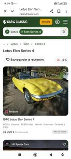 Lotus Élan S4 1970 compleet Belgisch papier en sleutel, Auto's, Particulier, Te koop, Lotus