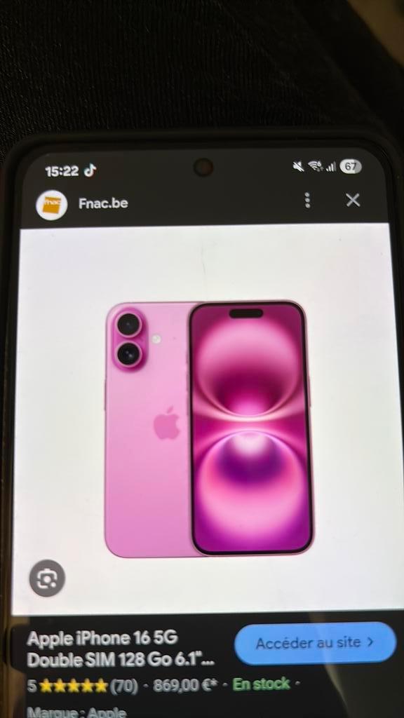 Apple iPhone 16, Télécoms, Téléphonie mobile | Apple iPhone, Ne fonctionne pas, 128 GB, Sans abonnement, Sans simlock, iPhone 16