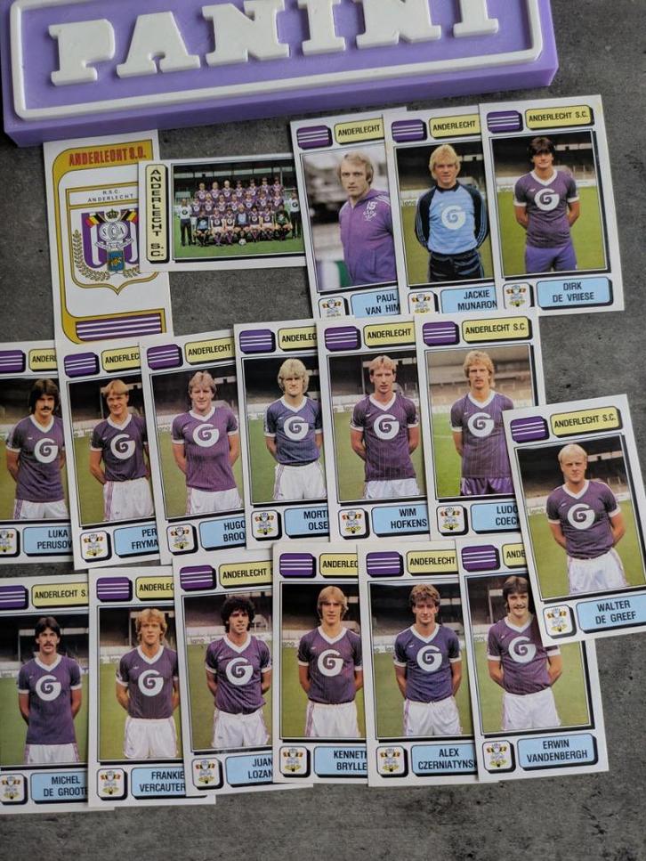 PANINI FOOTBALL 83 ANDERLECHT SC 18 STICKERS 1983, Hobby en Vrije tijd, Stickers en Plaatjes, Verzenden
