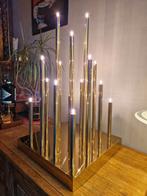 Vintage postmoderne messing plafondlamp Liro Belgium, Antiek en Kunst, Ophalen