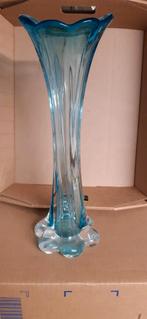 Vase soliflore, Huis en Inrichting, Woonaccessoires | Vazen, Blauw, Ophalen of Verzenden, Minder dan 50 cm, Glas