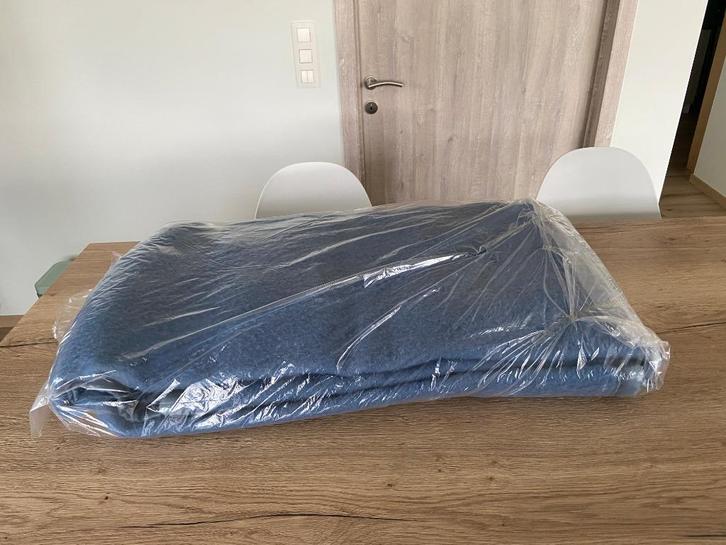 Wollen deken "Good Night" in NIEUWSTAAT, Huis en Inrichting, Slaapkamer | Beddengoed, Zo goed als nieuw, Deken of Dekbed, Tweepersoons