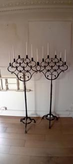 Smeedijzeren kandelaars !, Antiek en Kunst, Ophalen of Verzenden