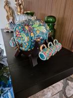 Prachtige rijkkleurige design decoratie met bloemen, Antiek en Kunst, Ophalen of Verzenden