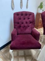 Fauteuil van bordeaux fluweel, Ophalen, Gebruikt, Hout, Marcotte style