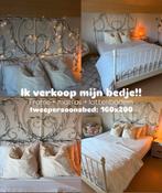 Bed IKEA 160x200 (frame+matras+lattenbodem), Ophalen, Wit, Tweepersoons, Zo goed als nieuw