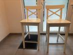 Lot de deux chaises hautes Ingolf IKEA blanches, Maison & Meubles, Chaises, Deux, Enlèvement, Utilisé, Bois