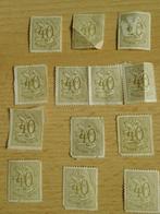 13 postzegels met een heraldische leeuw uit 40 cent, Postzegels en Munten, Postzegels | Europa | België, Ophalen of Verzenden
