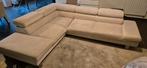 Beige hoek bankstel, Ophalen, Beige hoekbank, Hoekbank, 75 tot 100 cm