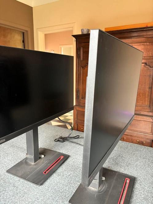 2x Lenovo ThinkVision P24q/h-20 – 24" QHD monitoren, Computers en Software, Monitoren, Gebruikt, DisplayPort, HDMI, USB-C, Ingebouwde speakers