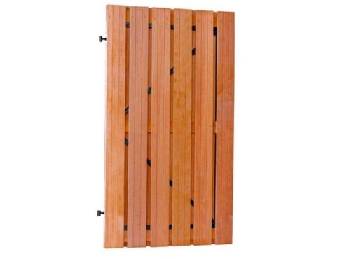 porte de portail en bois dur sur cadre en acier noir, 100 x, Jardin & Terrasse, Portes de jardin, Neuf, Portail battant, Bois