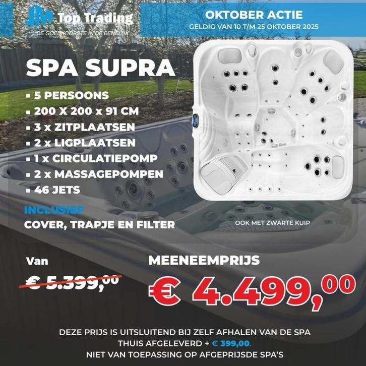 Jacuzzi Supra (Balboa)  5 pers. Oktober actie!!, Tuin en Terras, Zwembad-toebehoren, Nieuw, Overige typen, Verzenden