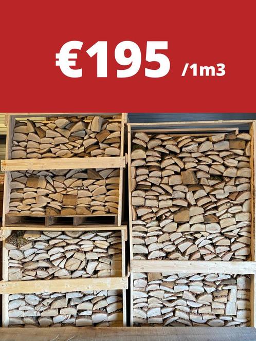 Eiken brandhout winddroog - 1m3 voor €195 - Zelf ophalen!, Tuin en Terras, Brandhout, Blokken, Eikenhout, Ophalen