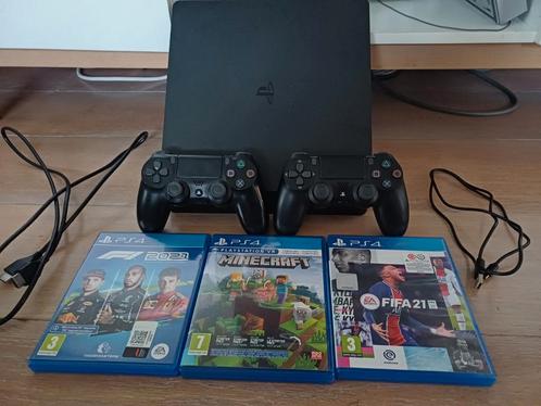 PS4 zo goed als nieuw met 3 games + 2 controlers, Consoles de jeu & Jeux vidéo, Consoles de jeu | Sony PlayStation 4, Comme neuf