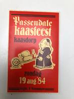 Sticker Passendale kaasfeest 1984, Nieuw, Bedrijf of Vereniging, Ophalen of Verzenden