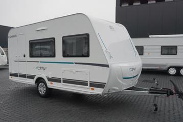 Neuf 3pers.Dethleffs avec lit 2pers, siège train, MTM 1360kg, Entreprise, Jusqu'à 3, Siège de train, Lit transversal