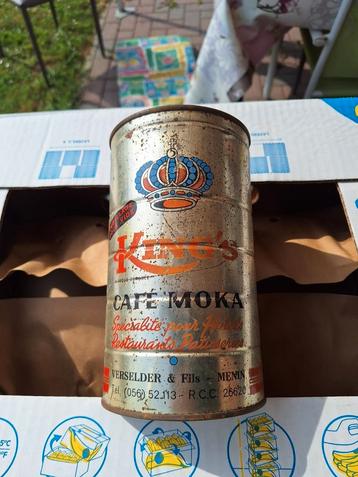 ancienne boîte de café,  de la marque "King's Café Moka". beschikbaar voor biedingen