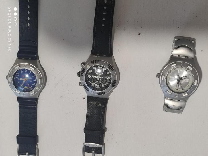 Lot Swatch horloges, Handtassen en Accessoires, Horloges | Heren, Gebruikt, Polshorloge, Swatch, Staal, Kunststof, Ophalen of Verzenden