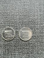 Munten Nederland. 25 cent van 1995 + 1999., Postzegels en Munten, Munten | Nederland, Ophalen of Verzenden, Koningin Beatrix, 25 cent