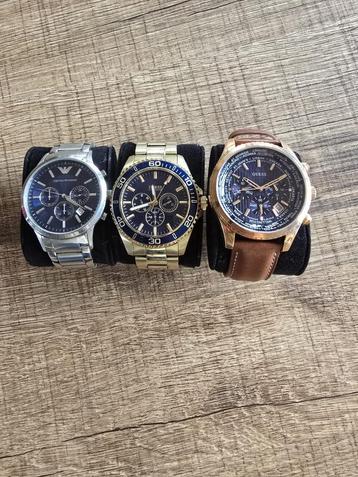 Horloge's van Armani en Guess, als set of apart te kopen beschikbaar voor biedingen
