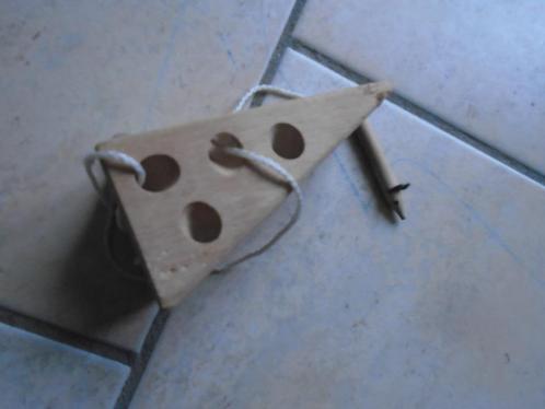 :KAASHOUT/MUIS/CLIPS „GELD/KAT” SLEUTELHANGER, Antiek en Kunst, Antiek | Speelgoed, Ophalen of Verzenden