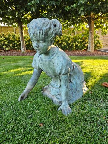 Bronzen meisje zwaar gegoten brons, ruime keuze betaalbaar! beschikbaar voor biedingen