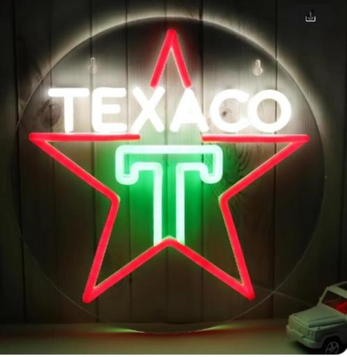 Texaco led reclame verlichting met de looks van neon en meer, Collections, Marques & Objets publicitaires, Neuf, Table lumineuse ou lampe (néon)