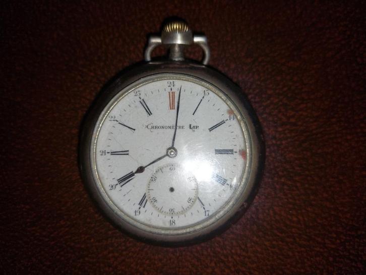 Chronomètre LIP zakhorloge zilver/argent massif – ca 1901, Handtassen en Accessoires, Horloges | Antiek, Zakhorloge, Overige merken