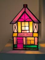 Glas in lood, lamp, huisje, Huis en Inrichting, Ophalen of Verzenden, Zo goed als nieuw, Glas
