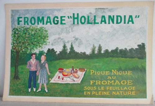 publicités anciennes en carton de fromage Hollandia, Collections, Marques & Objets publicitaires, Envoi