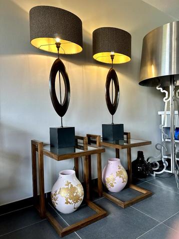 Porta Romana Sculpted Manhattan Large tafellamp set 2 stuks beschikbaar voor biedingen