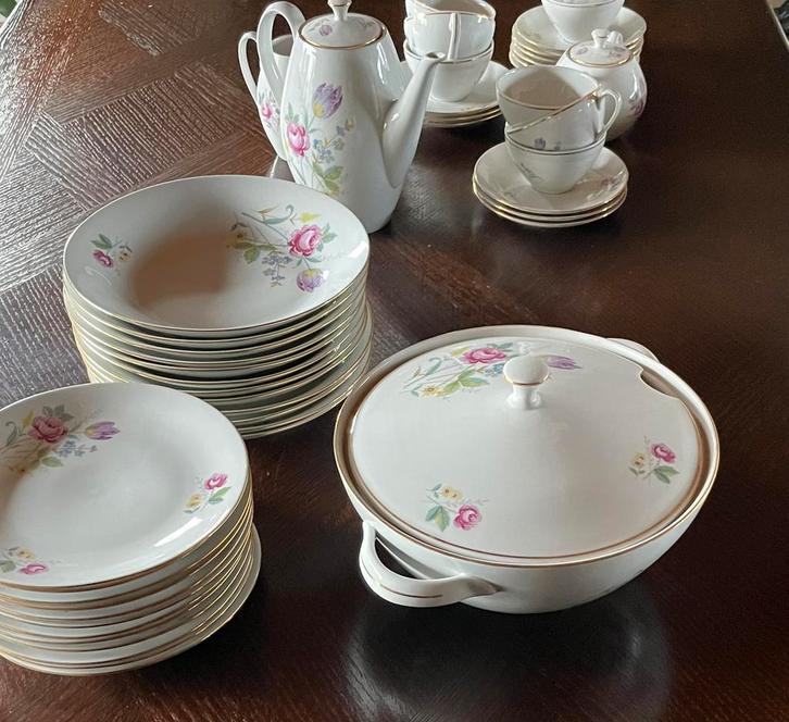Vintage eetservies jaren ‘50 compleet, Antiek en Kunst, Antiek | Servies compleet, Ophalen