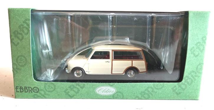 Mini Woody / Countryman wit Ebbro # 44499., Hobby en Vrije tijd, Modelauto's | 1:43, Zo goed als nieuw, Auto, Overige merken, Ophalen of Verzenden