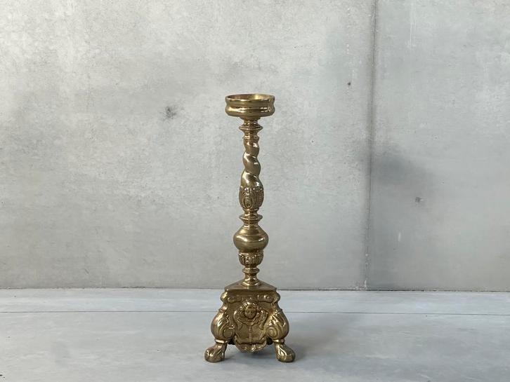 Antieke messing kandelaar, Antiek en Kunst, Antiek | Kandelaars, Ophalen