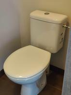 Klassiek toilet en hanglavabokastje met  matte chroom kraan, Doe-het-zelf en Bouw, Sanitair, Ophalen, Zo goed als nieuw, Chroom