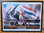 Unieke FOKKER vliegtuig met pin up poster limited edition ., Verzenden, Nieuw, Poster