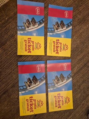 5 tickets voor bobbejaanland  beschikbaar voor biedingen