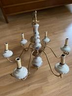 Lustre ancien en porcelaine - 6 lampes, Antiquités & Art, Enlèvement ou Envoi