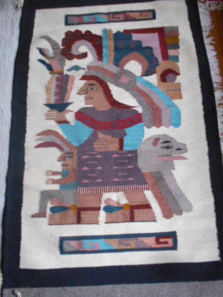 mexico wandtapijt afbeelding maya, Huis en Inrichting, Woonaccessoires | Wanddecoraties, Zo goed als nieuw, Ophalen of Verzenden