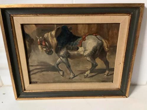 Olieverfschilderij op paneel - gesigneerd Ch.V., Antiek en Kunst, Kunst | Schilderijen | Klassiek, Ophalen