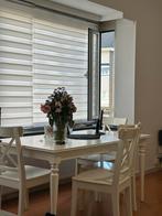 Tafel en 4 stoelen, Huis en Inrichting, Stoffering | Gordijnen en Lamellen, Ophalen, Gebruikt, Wit, 150 tot 200 cm