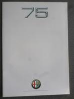 Alfa Romeo  75 WIT 06-1990 brochure, Boeken, Auto's | Folders en Tijdschriften, Ophalen of Verzenden, Alfa Romeo