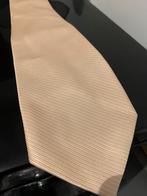 Geelgouden stropdas met fijne strepen, Kleding | Heren, Stropdassen, Ophalen of Verzenden, Zo goed als nieuw, Geel, Effen