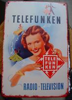 TELEFUNKEN REKLAME -METAAL-, Verzamelen, Ophalen of Verzenden