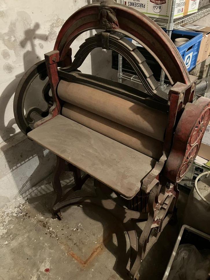 Mangel Registered Design No 9045 Göteborgs Mek.Werkstad, Antiek en Kunst, Antiek | Overige Antiek, Ophalen