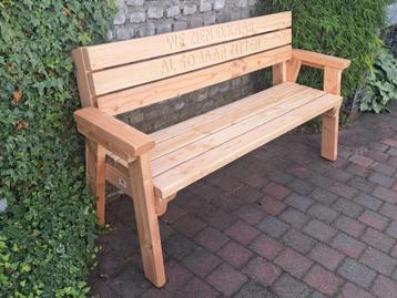 tuinbank met persoonlijke tekst trouwen jubileum enz Douglas beschikbaar voor biedingen