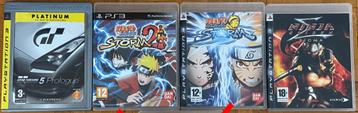 PS3-games om uit te kiezen (Gran Turismo, Naruto, enz.) beschikbaar voor biedingen