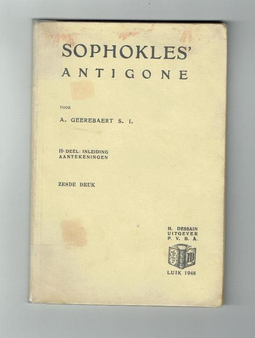 Boek-Antigone (dl 2 : aantekeningen ), Livres, Livres d'étude & Cours, Utilisé, Autres niveaux, Enlèvement ou Envoi